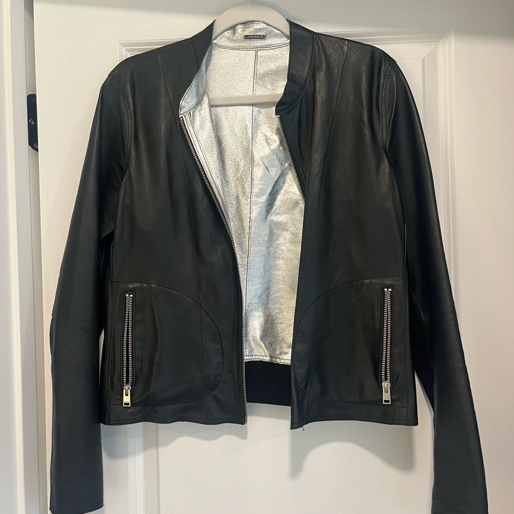 Lamarque Chapin Reversible Leather Bomber Jacket
